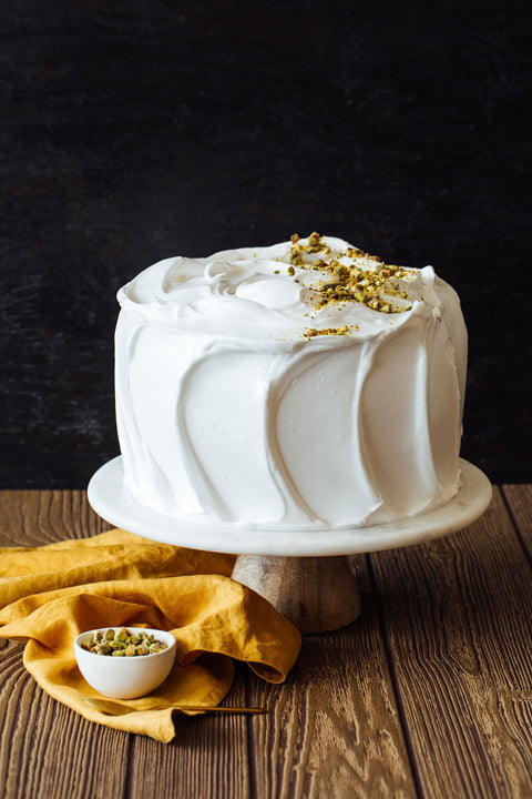 PASTEL DE MERENGUE Y PISTACHE