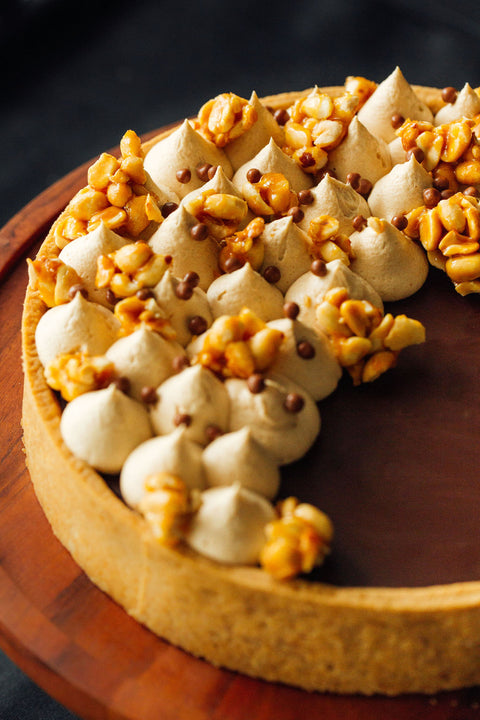 TARTA CACAHUATE Y CHOCOLATE