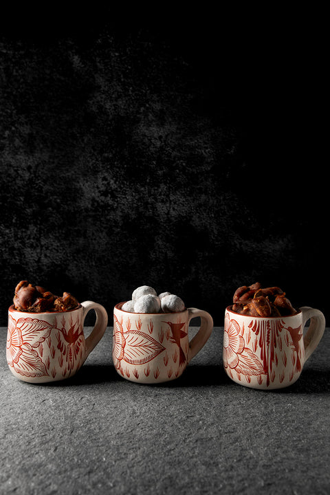 TAZA DE BARRO BRUÑIDO