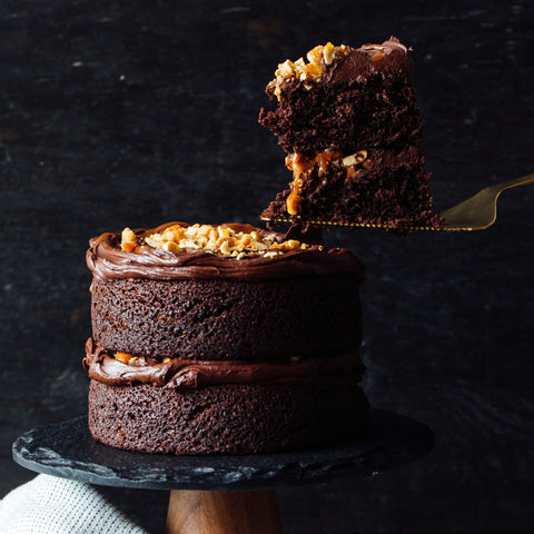 Chocolate Cake with Peanut and Caramel